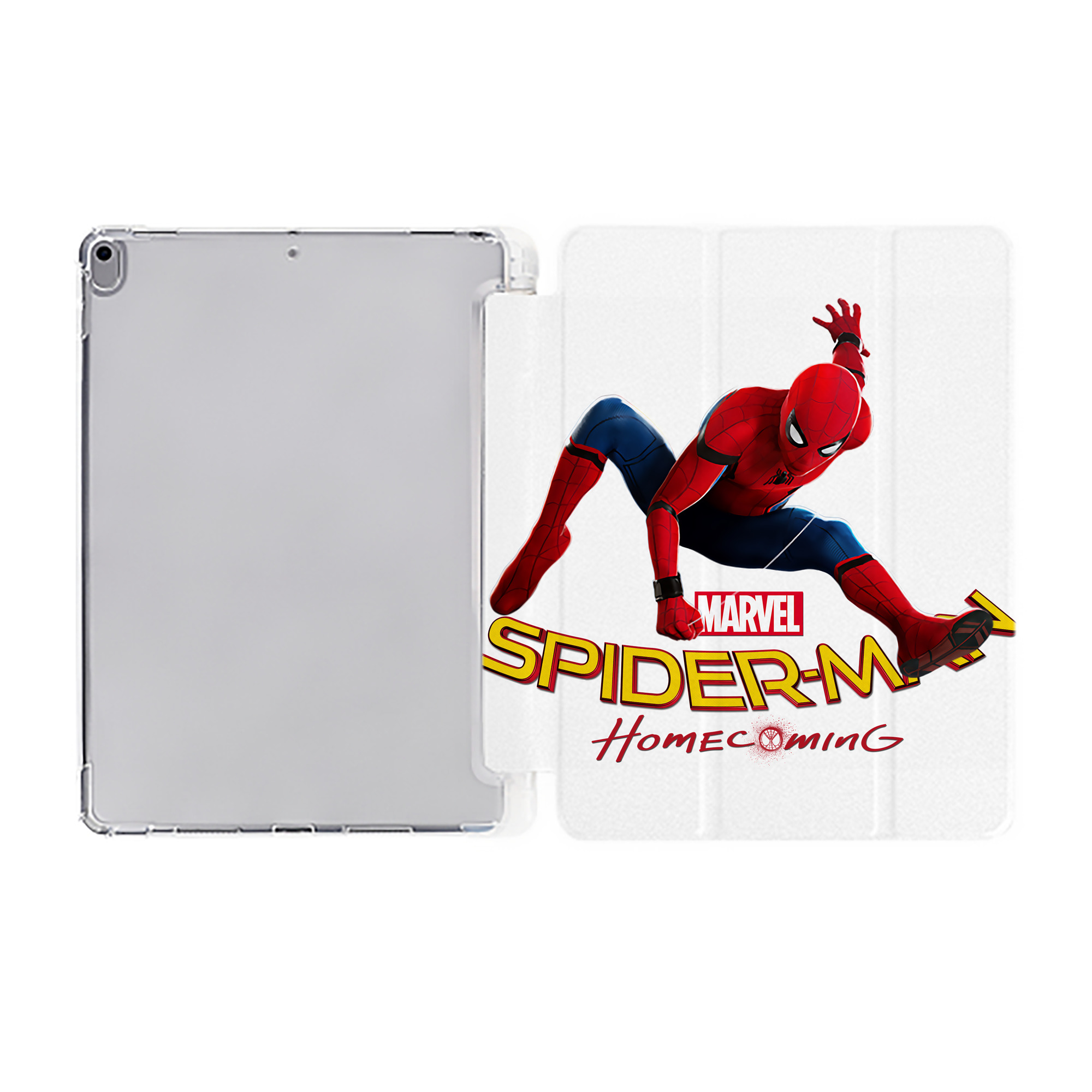 （画像用） Spider Man スパイダーマン IPad ケース ペン収納付き 三つ折りスタンド PUレザー×シリコン 対応機種9.5/10.5/10.9インチ